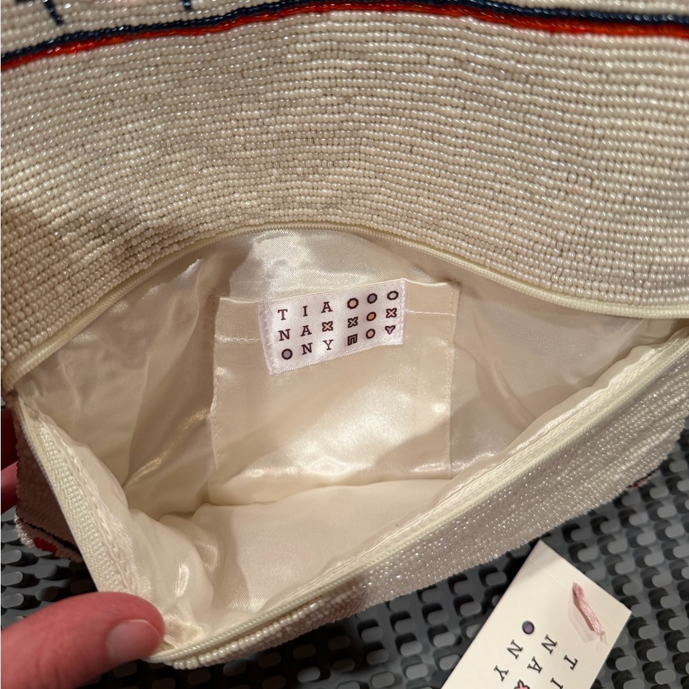 NWT Tiana NY Bohemian Medallion Print Beaded Clutch - Picture 9 of 11